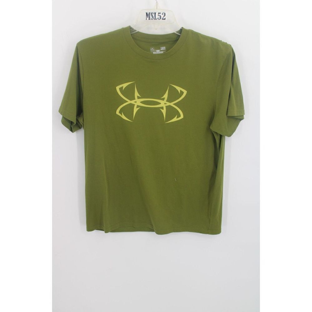 UA Under Armour Size L Green Heatgear Loose Tee T-shirt